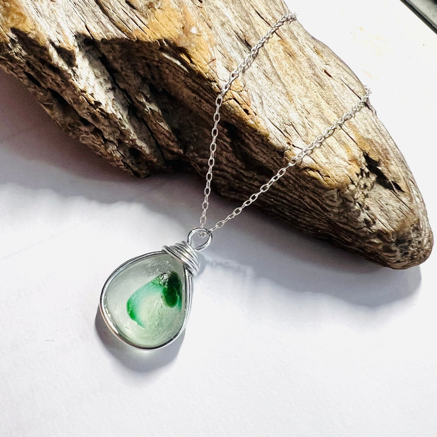 Seaham Sea Glass Multi Tone Pendant