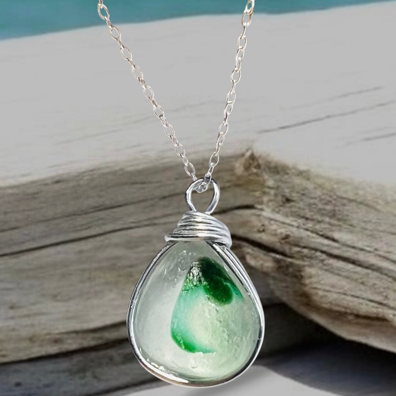 Seaham Sea Glass Multi Tone Pendant