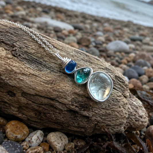 Three Piece Seaham Sea Glass Pendant