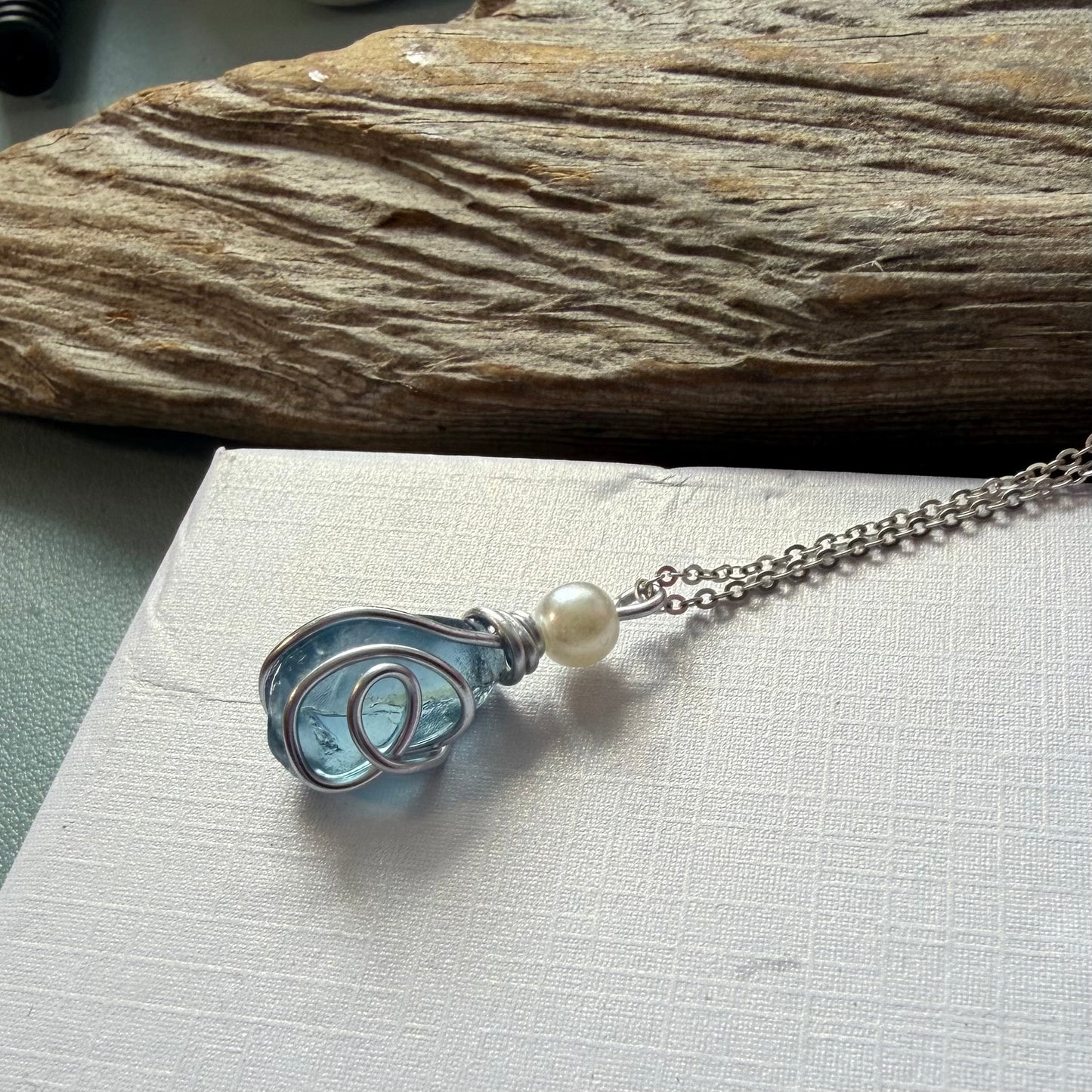 Scottish Highlands Blue Swirly Pendant