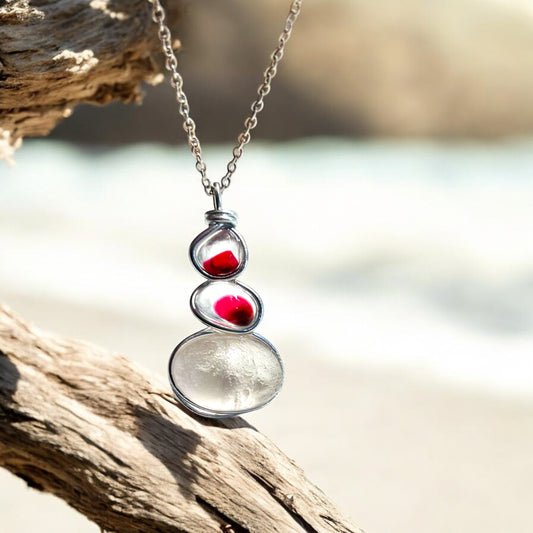 Three Piece Seaham Sea Glass Pendant