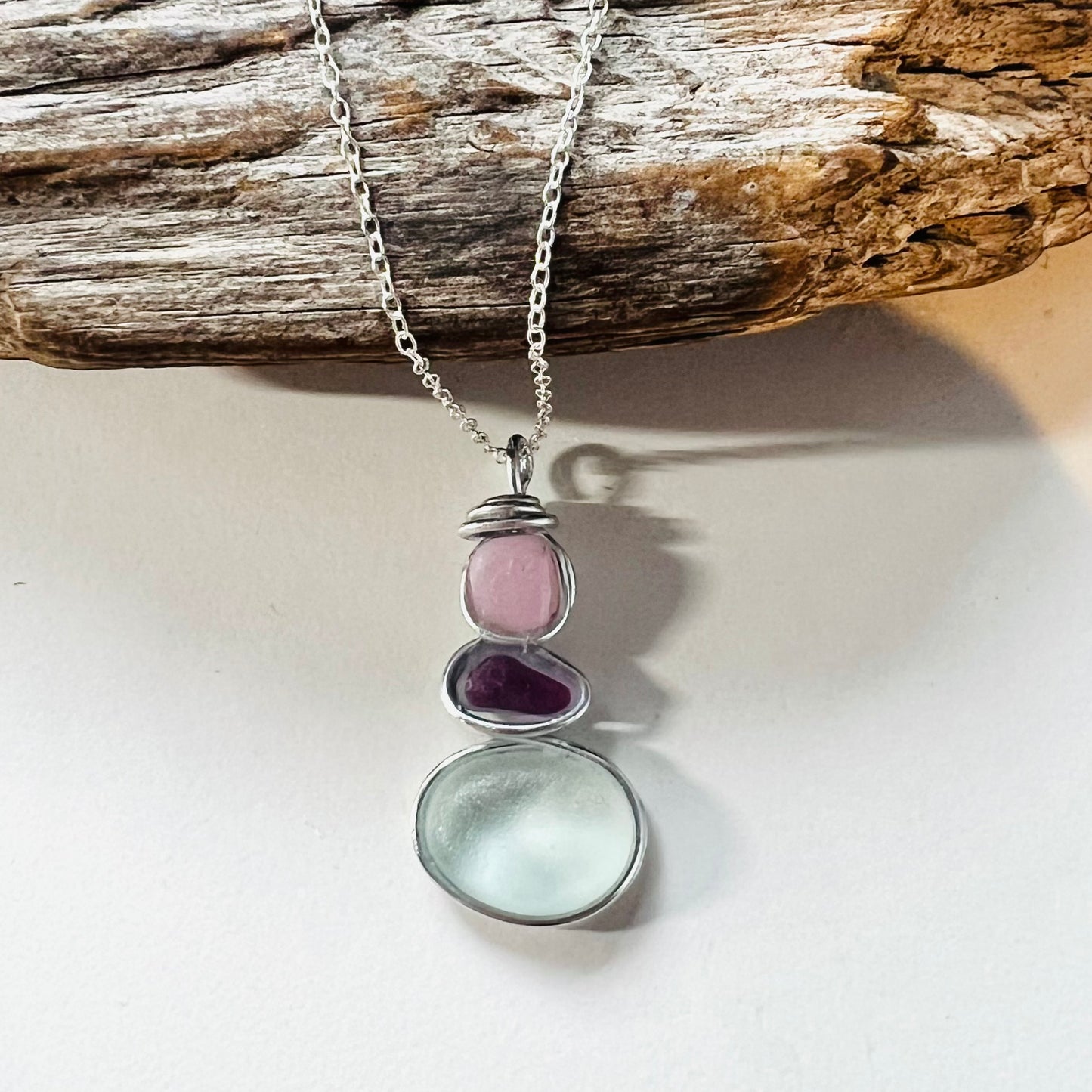 Three Piece Seaham Sea Glass Pendant