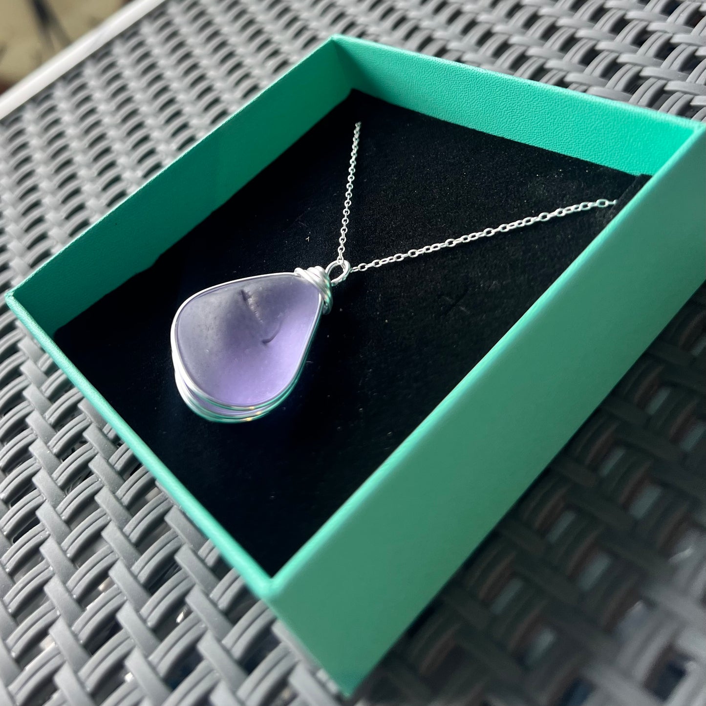 Super Rare Purple Neodymium Sea Glass Pendant