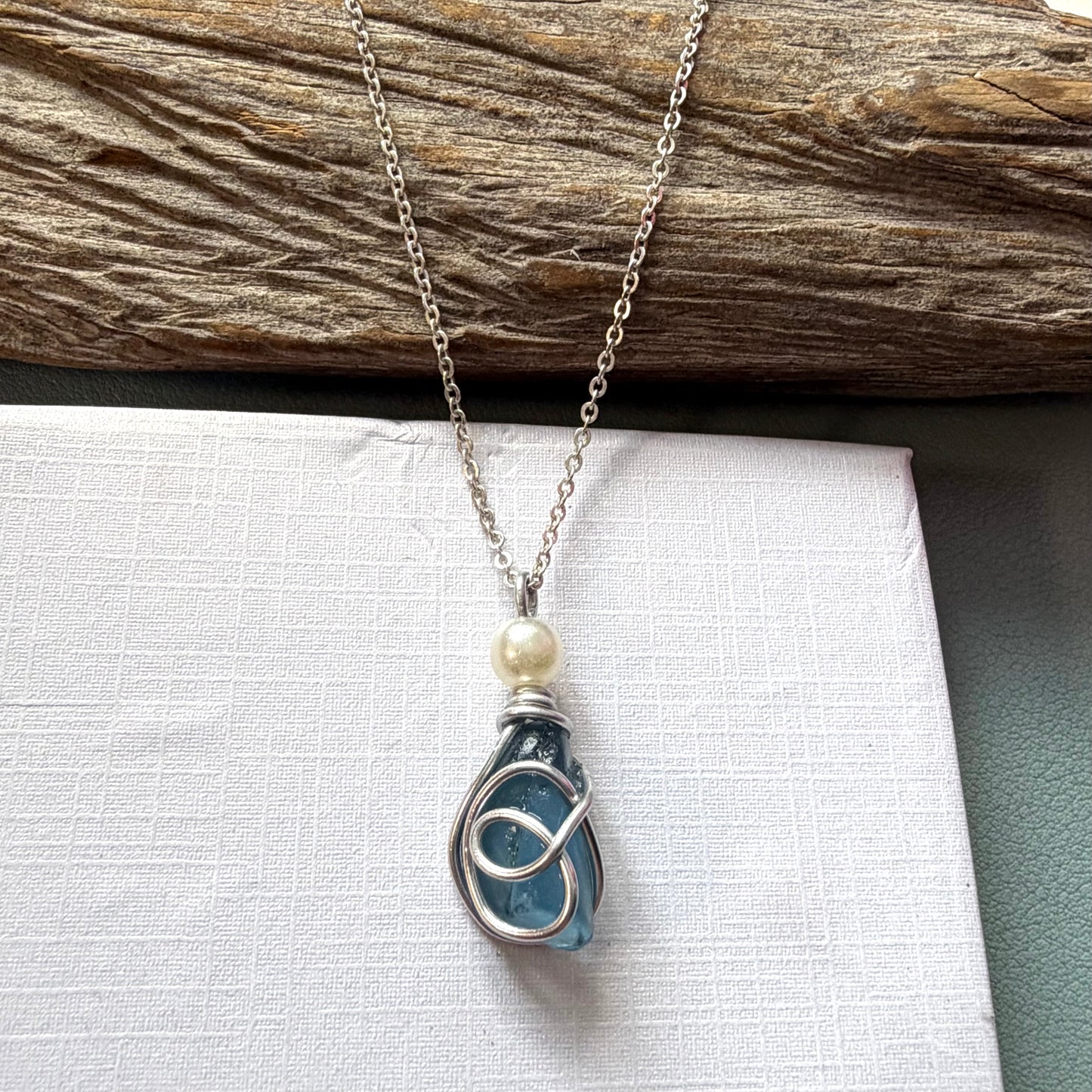Scottish Highlands Blue Swirly Pendant