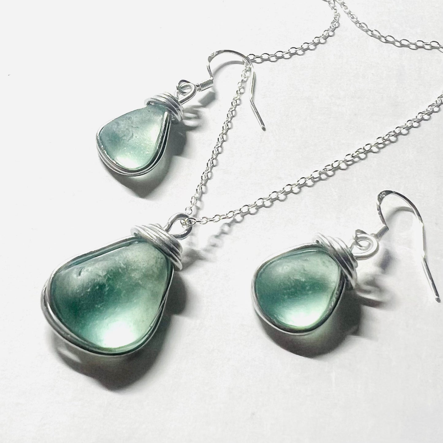 Aqua Seaham Sea Glass Jewellery Set