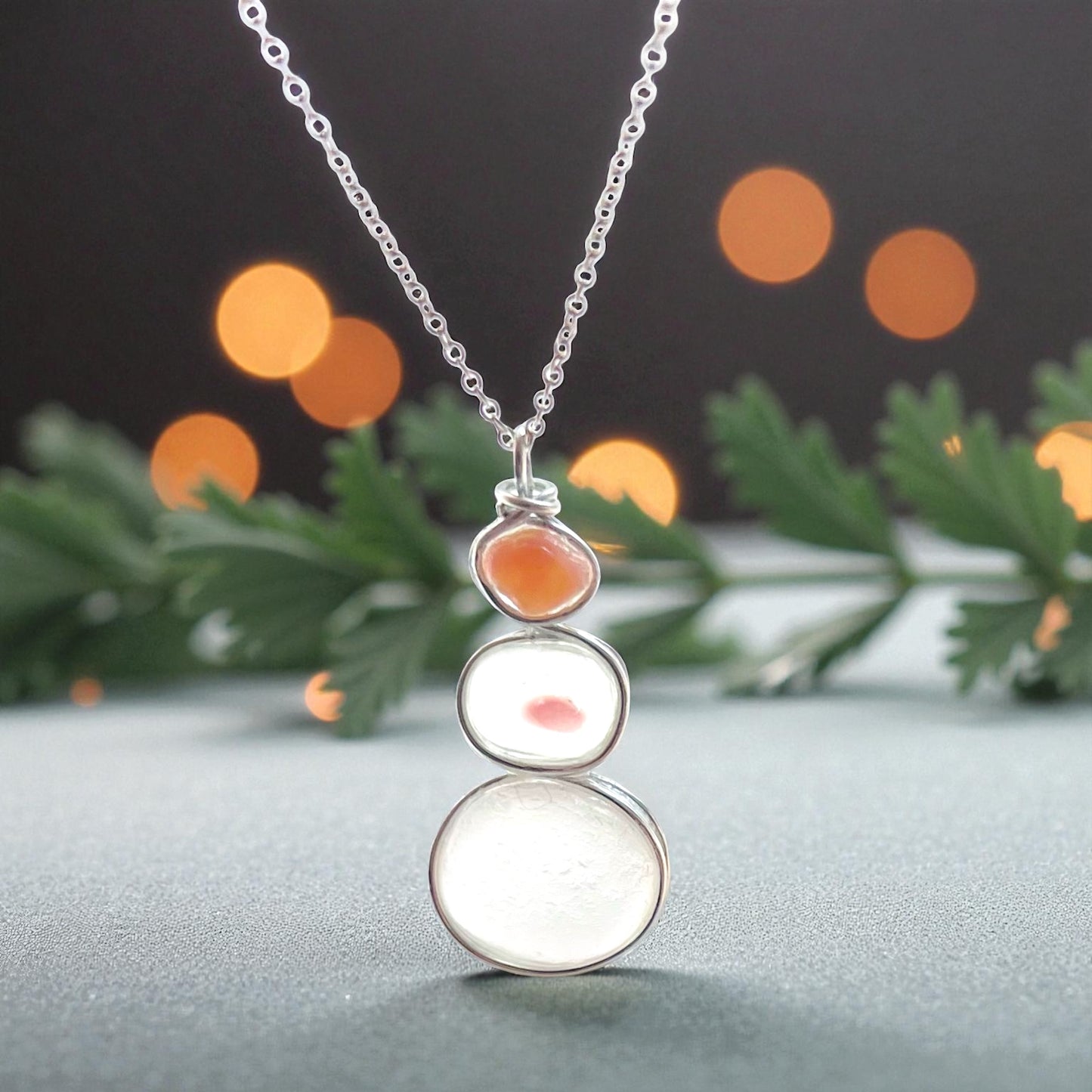 Three Piece Seaham Sea Glass Pendant