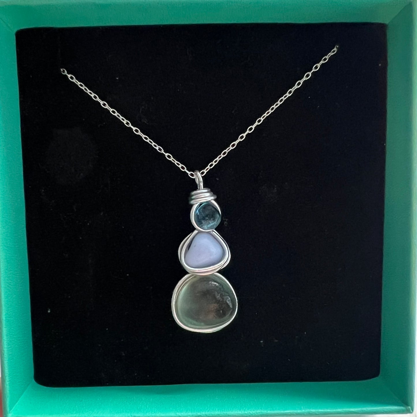 Three Piece Seaham Sea Glass Pendant