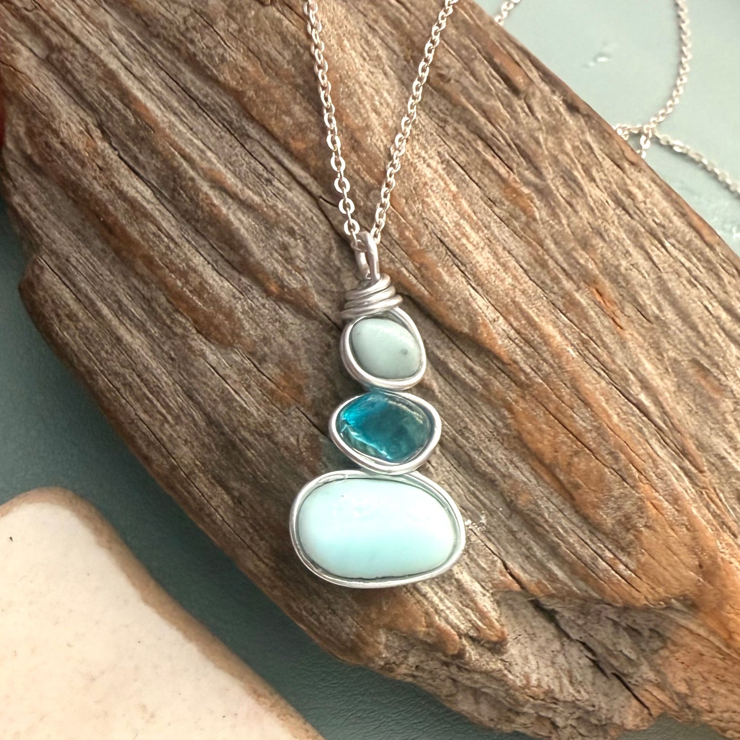 Three Piece Seaham Sea Glass Pendant