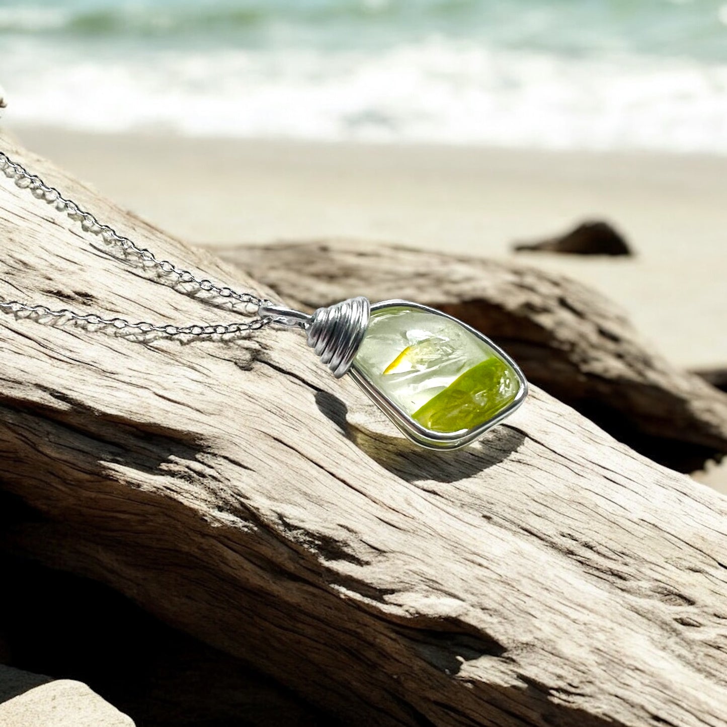 Sea Glass Multi Tone Pendant