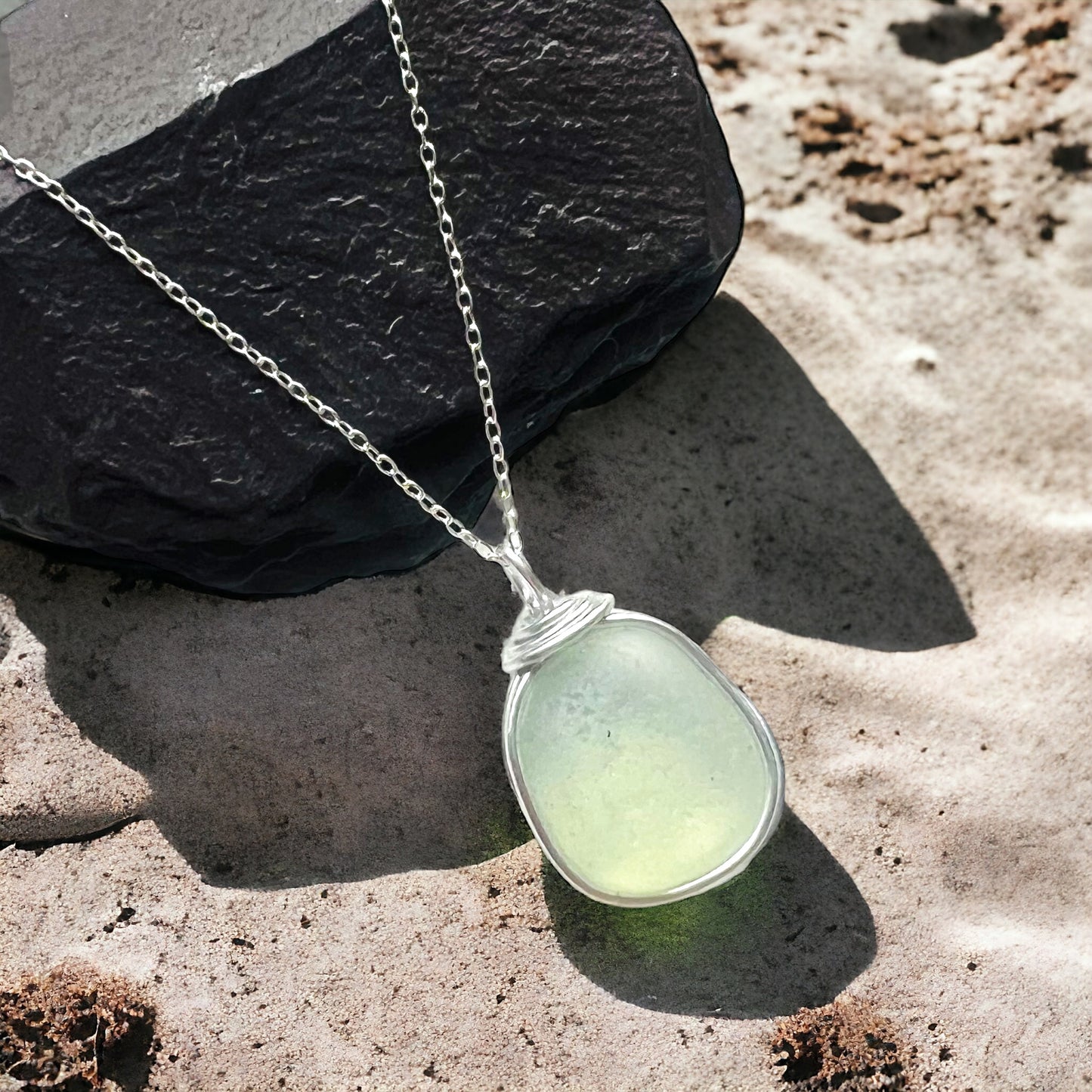 Opalescent Seaham Sea Glass Pendant
