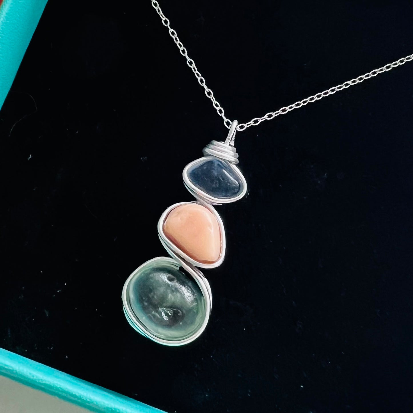 Three Piece Seaham Sea Glass Pendant