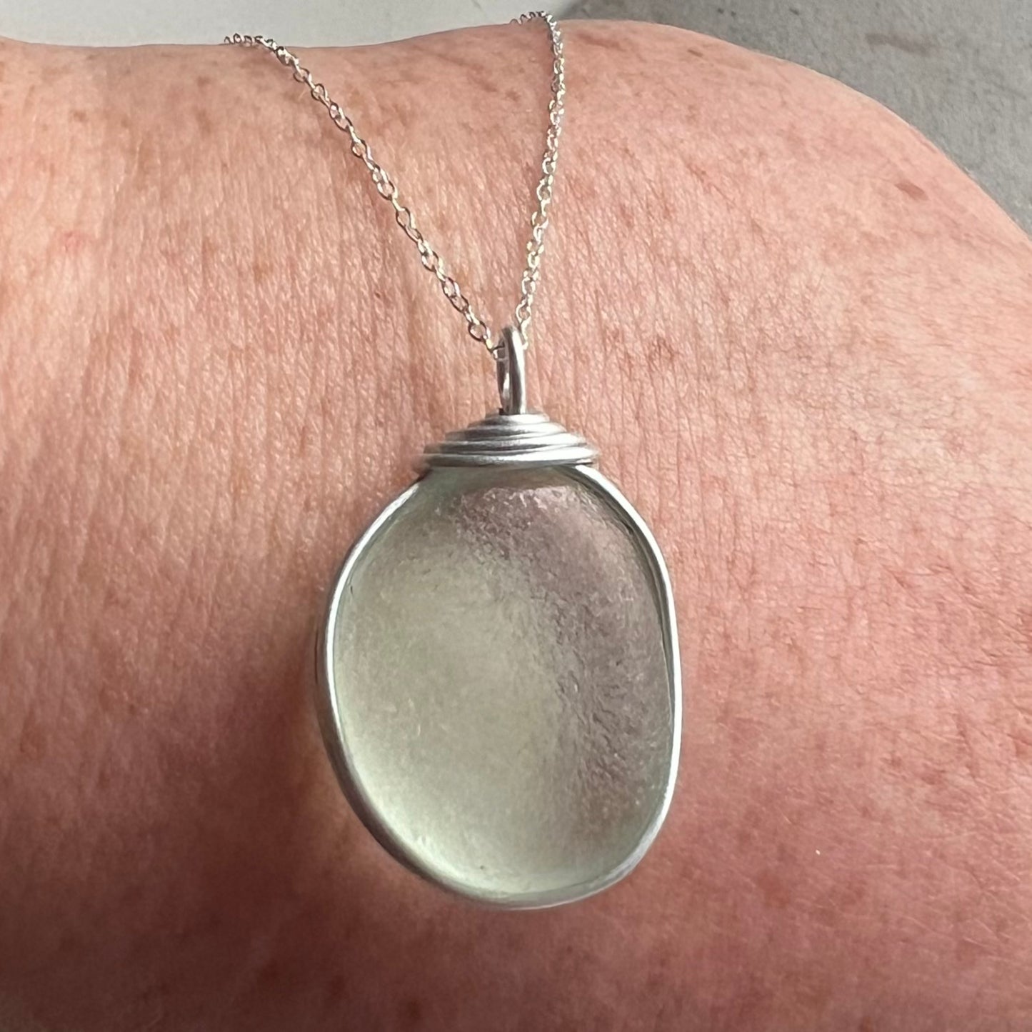 Aqua Seaham Sea Glass Pendant