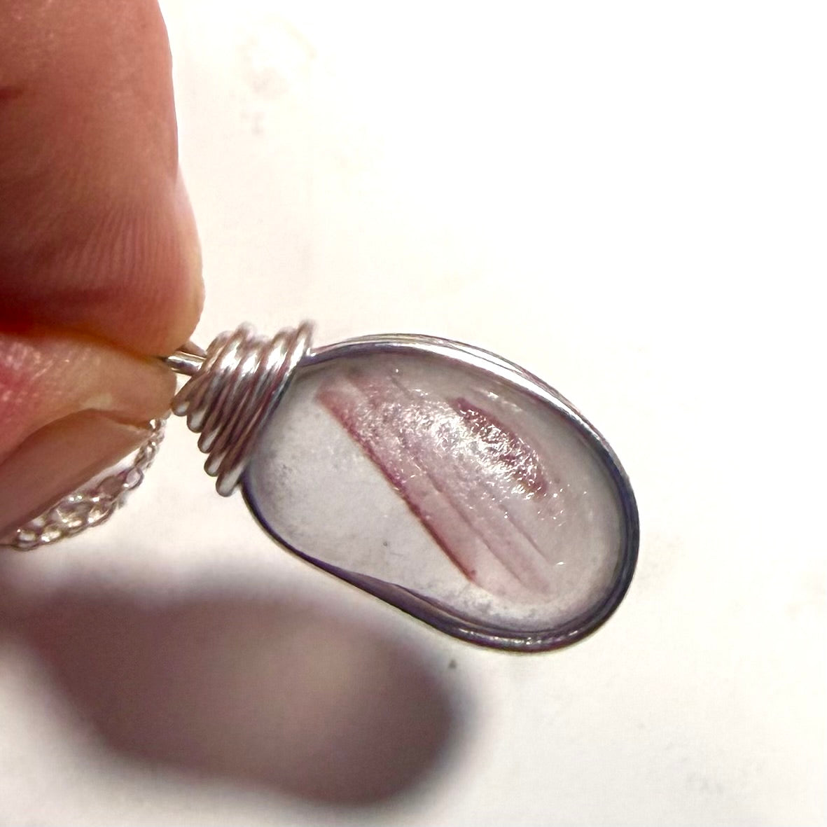 Very Rare Mauve Purple Sea Glass Multi Pendant
