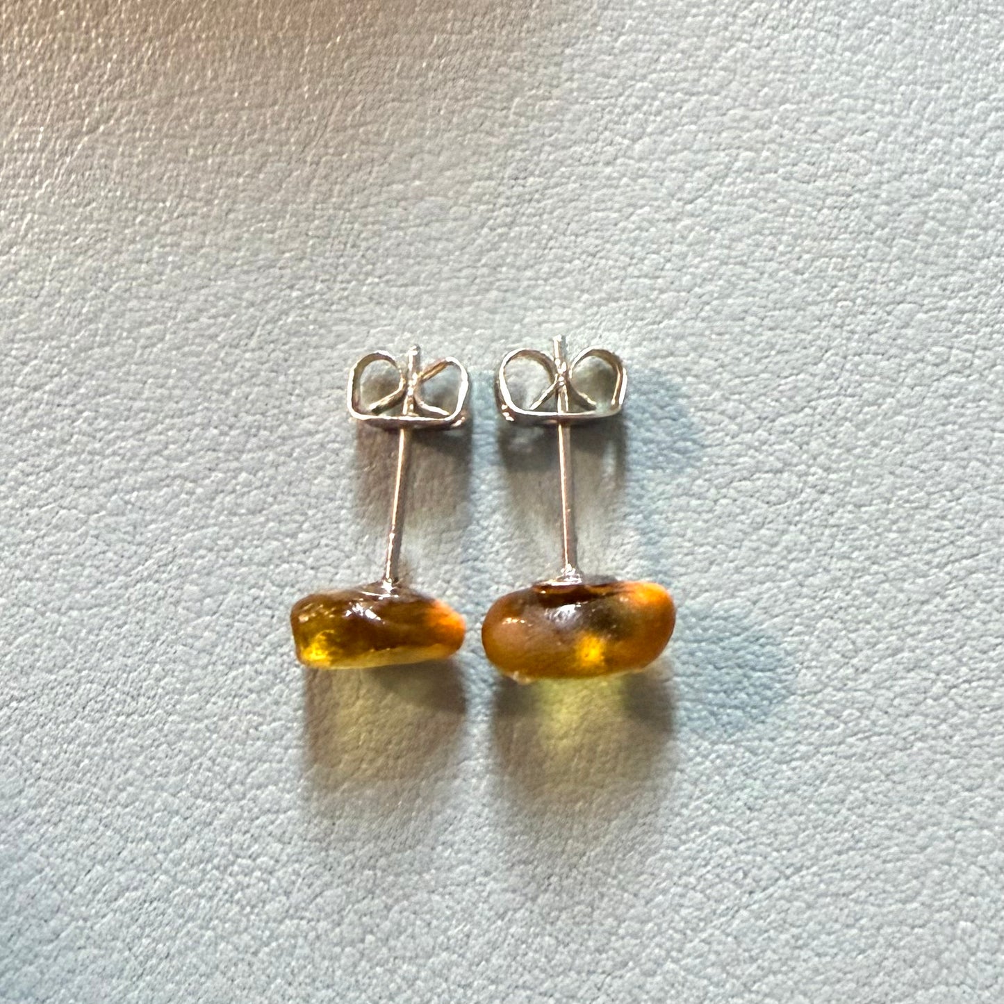 Yellow Seaham Glass Stud Earrings