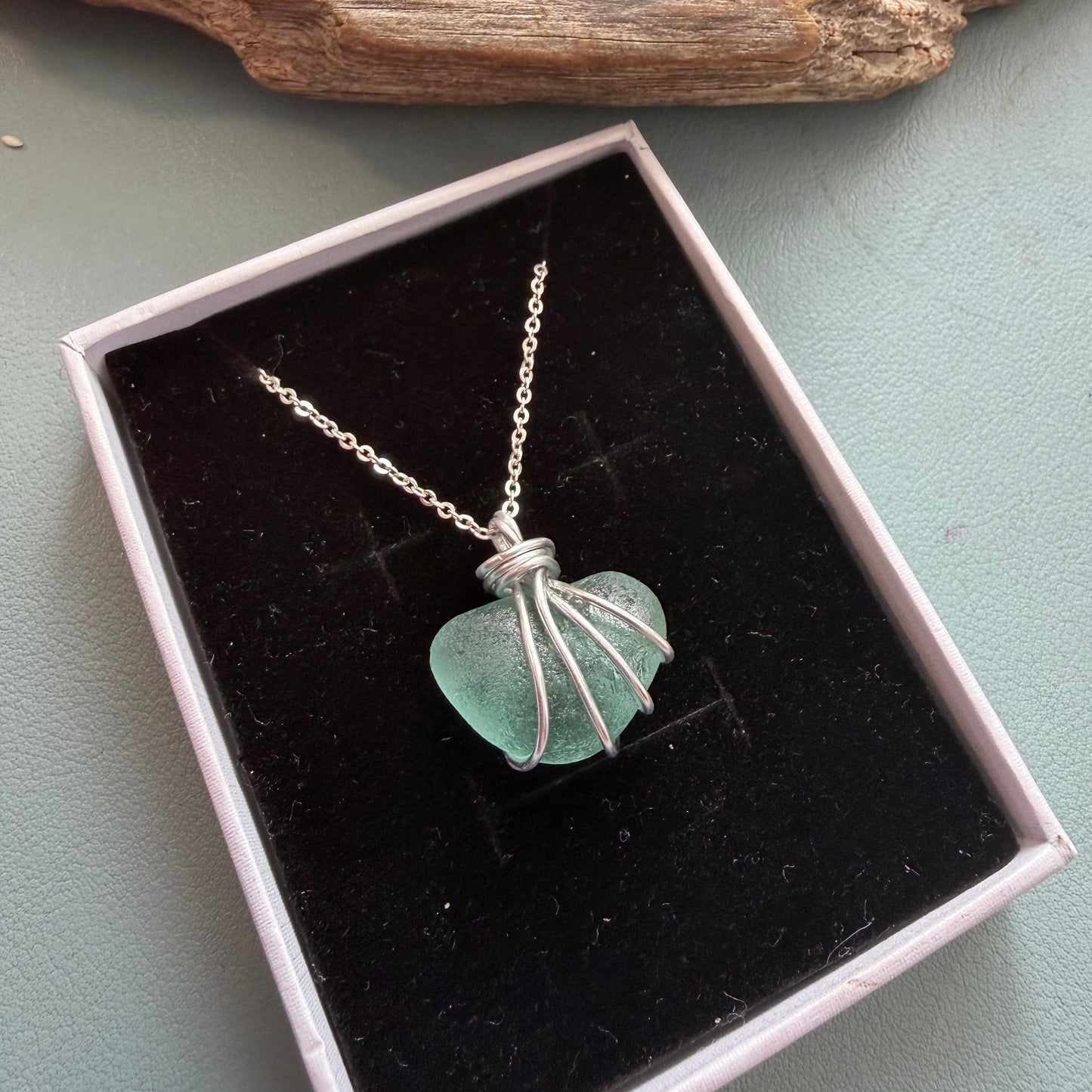 Scottish Highlands Chunky Aqua Pendant