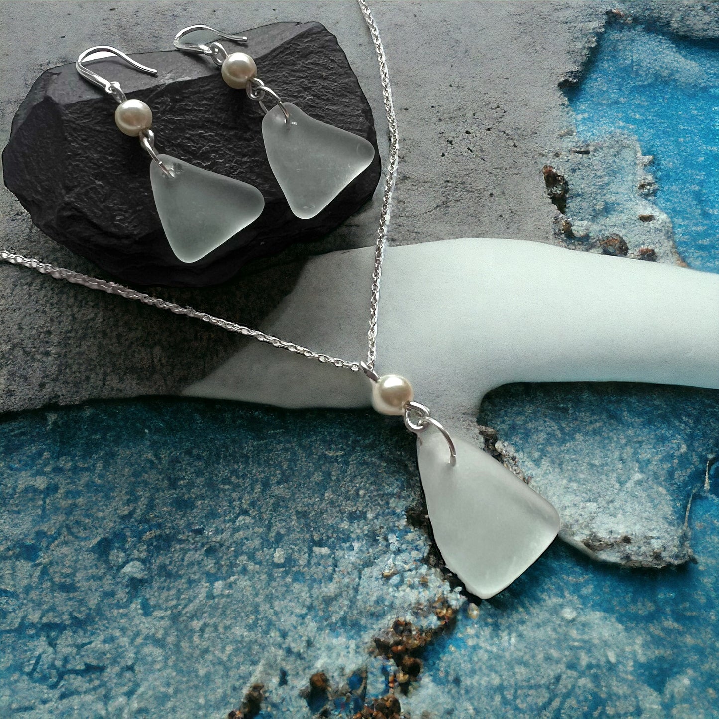Devon Sea Glass Jewellery Set