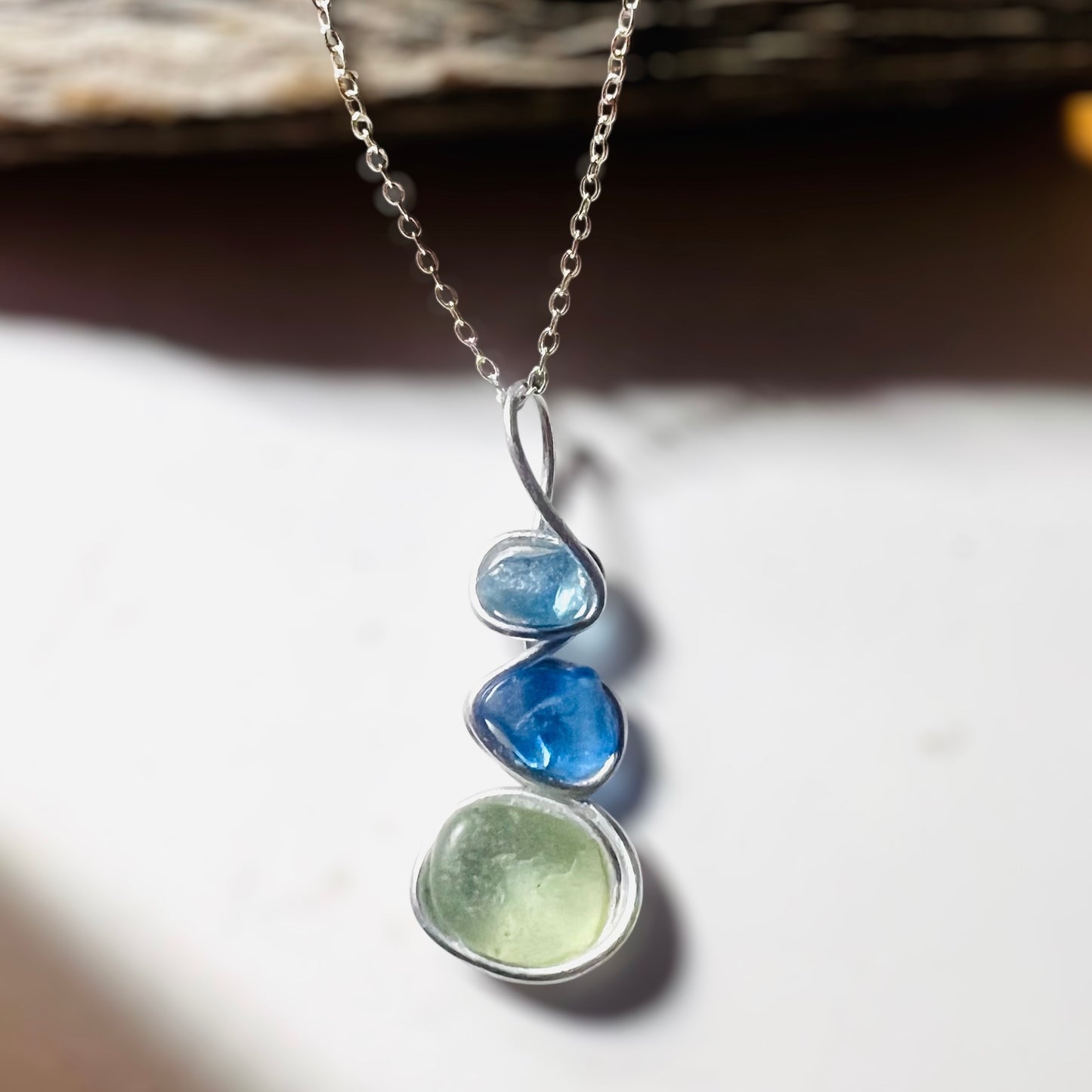 Three Piece Seaham Sea Glass Pendant