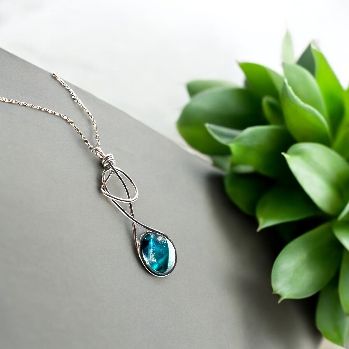 Swirly Seaham Sea Glass Pendant