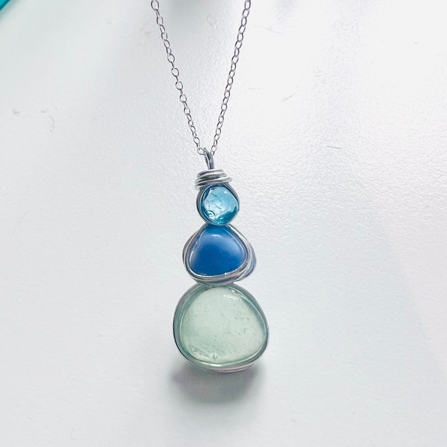 Three Piece Seaham Sea Glass Pendant