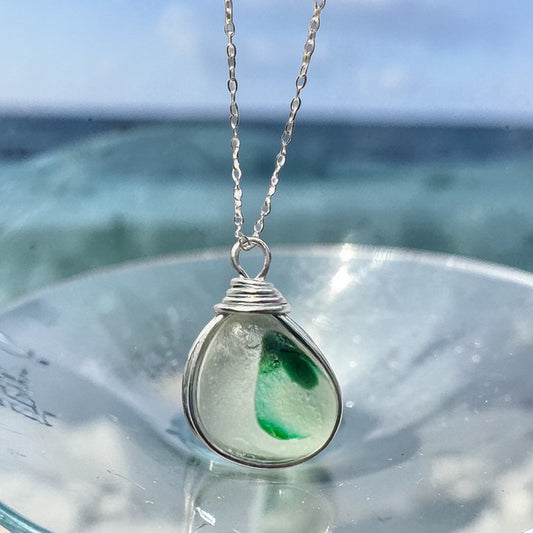 Seaham Sea Glass Multi Tone Pendant