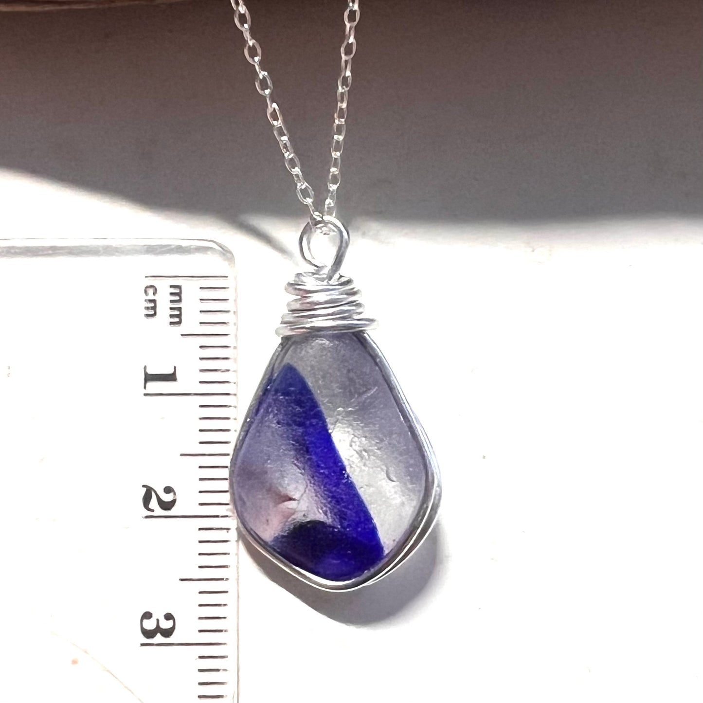 Very Rare Large Seaham Sea Glass Multi Pendant