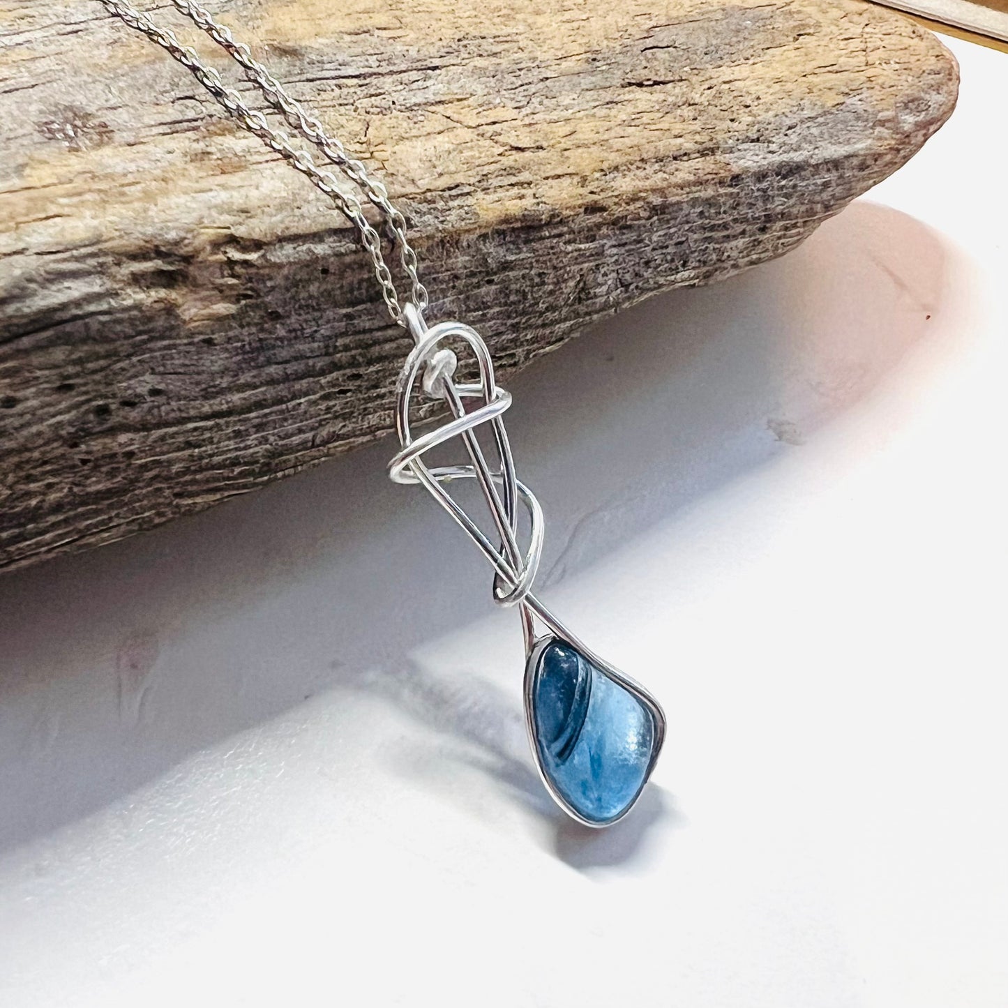 Swirly Seaham Sea Glass Pendant