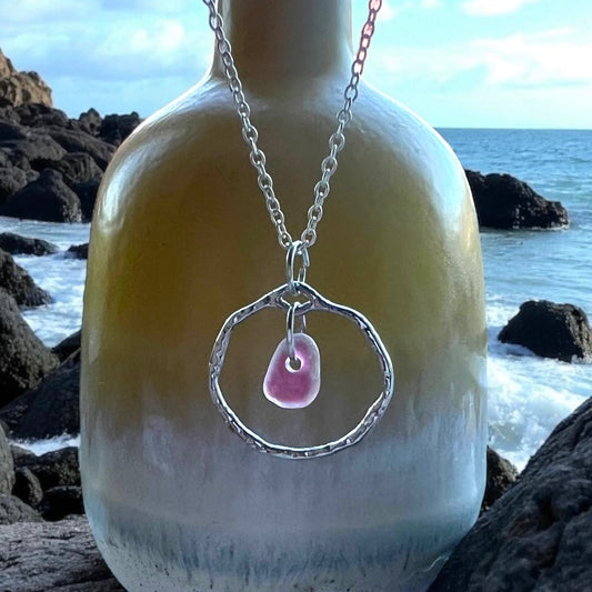 Seaham Sea Glass Frame Pendant