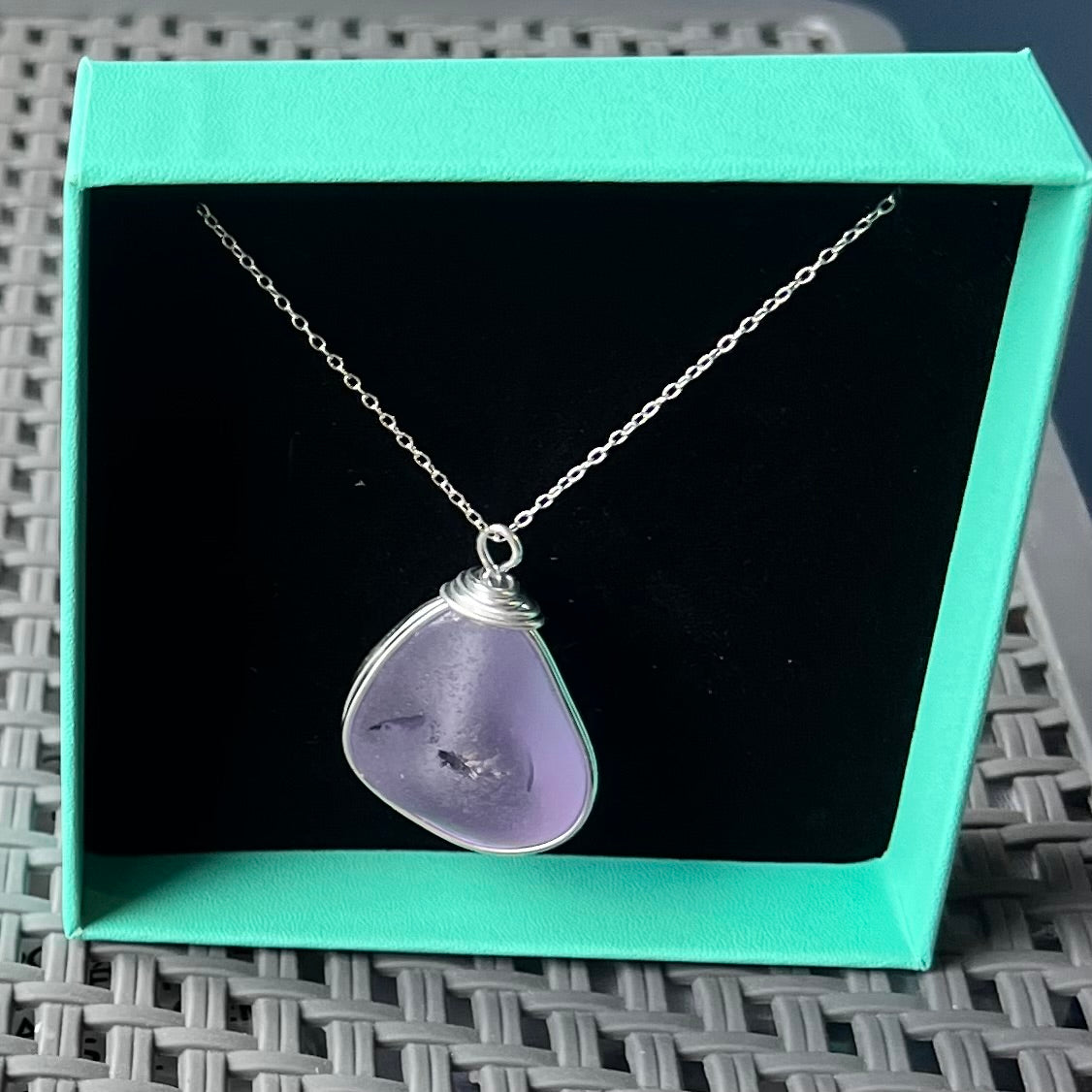 Super Rare Purple Neodymium Sea Glass Pendant
