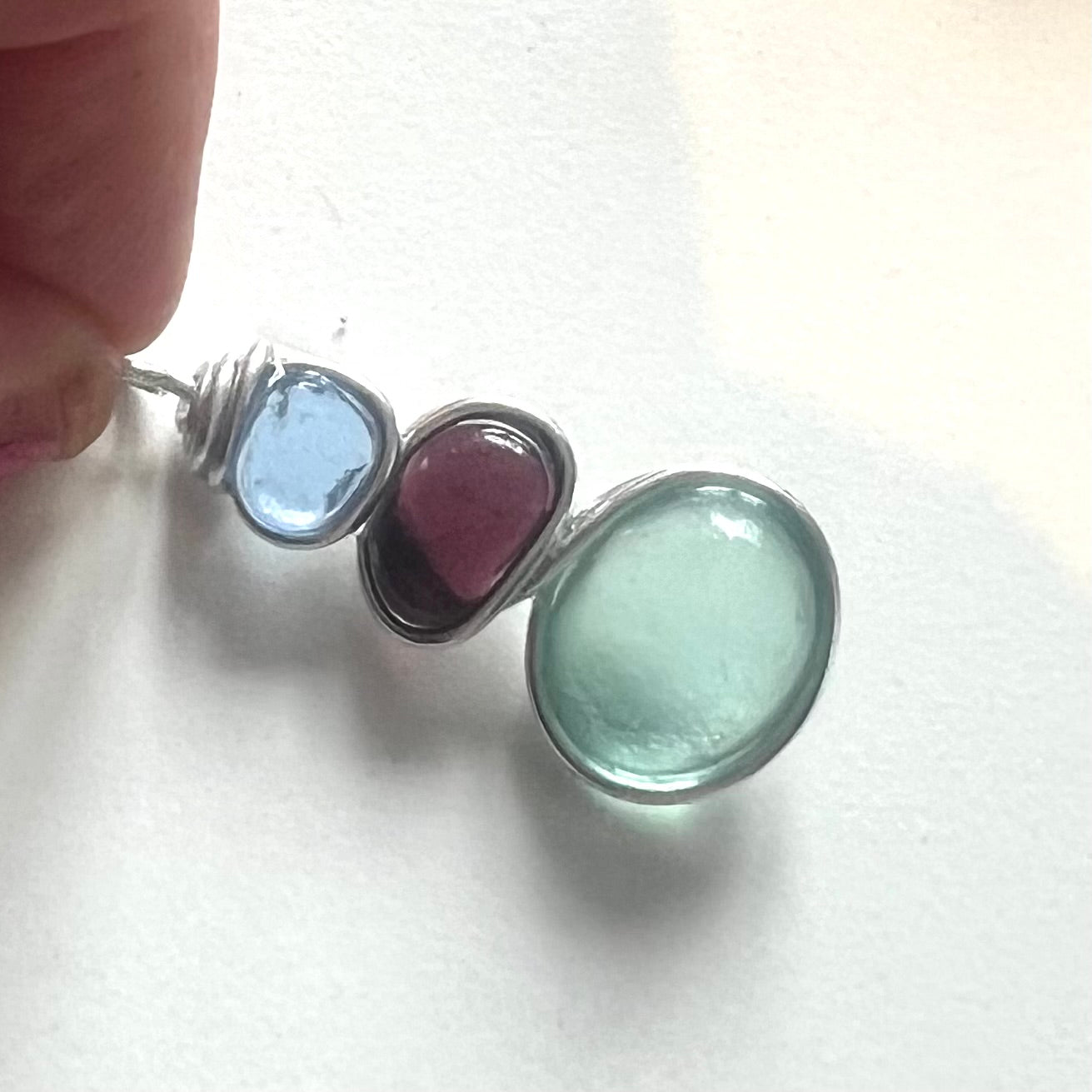 Three Piece Seaham Sea Glass Pendant