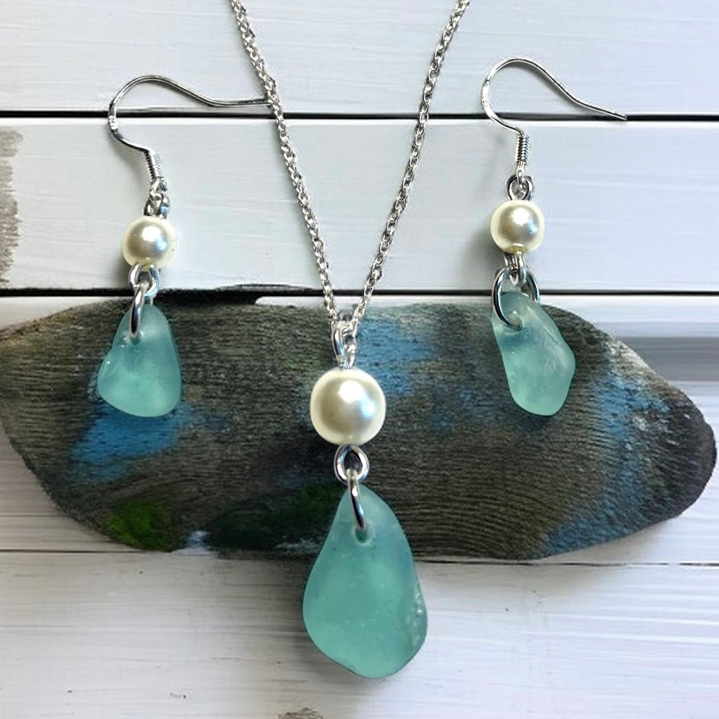 Seaham Sea Glass Jewellery Set
