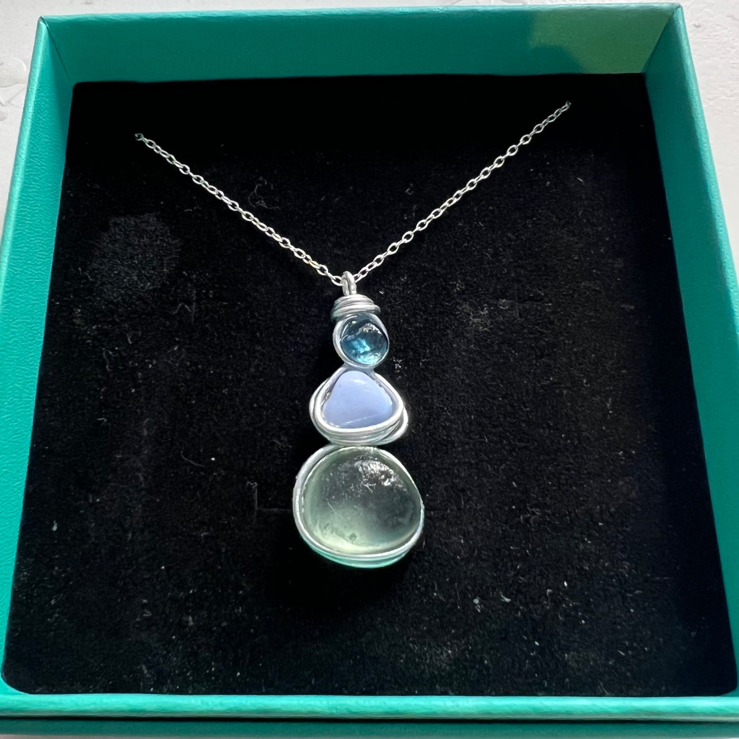 Three Piece Seaham Sea Glass Pendant