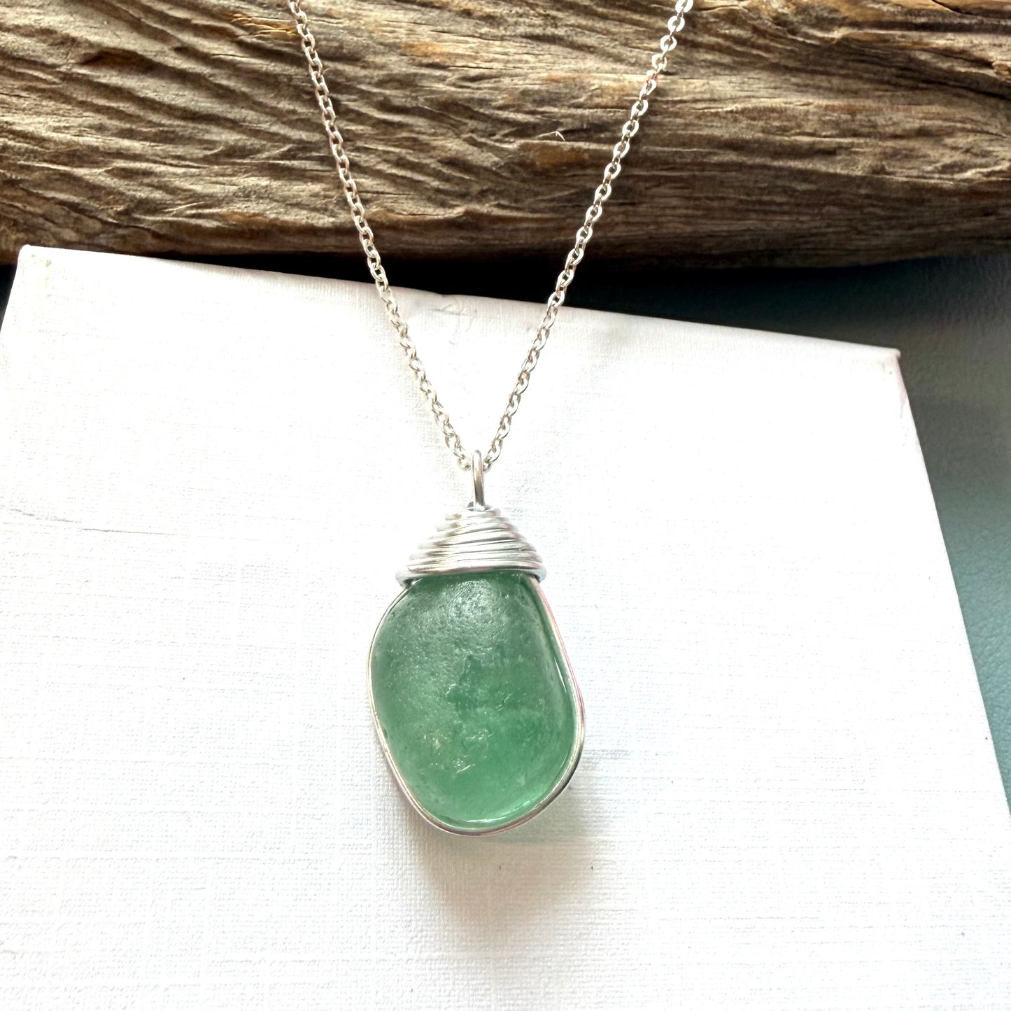 Scottish Highlands Aqua Chunky Pendant