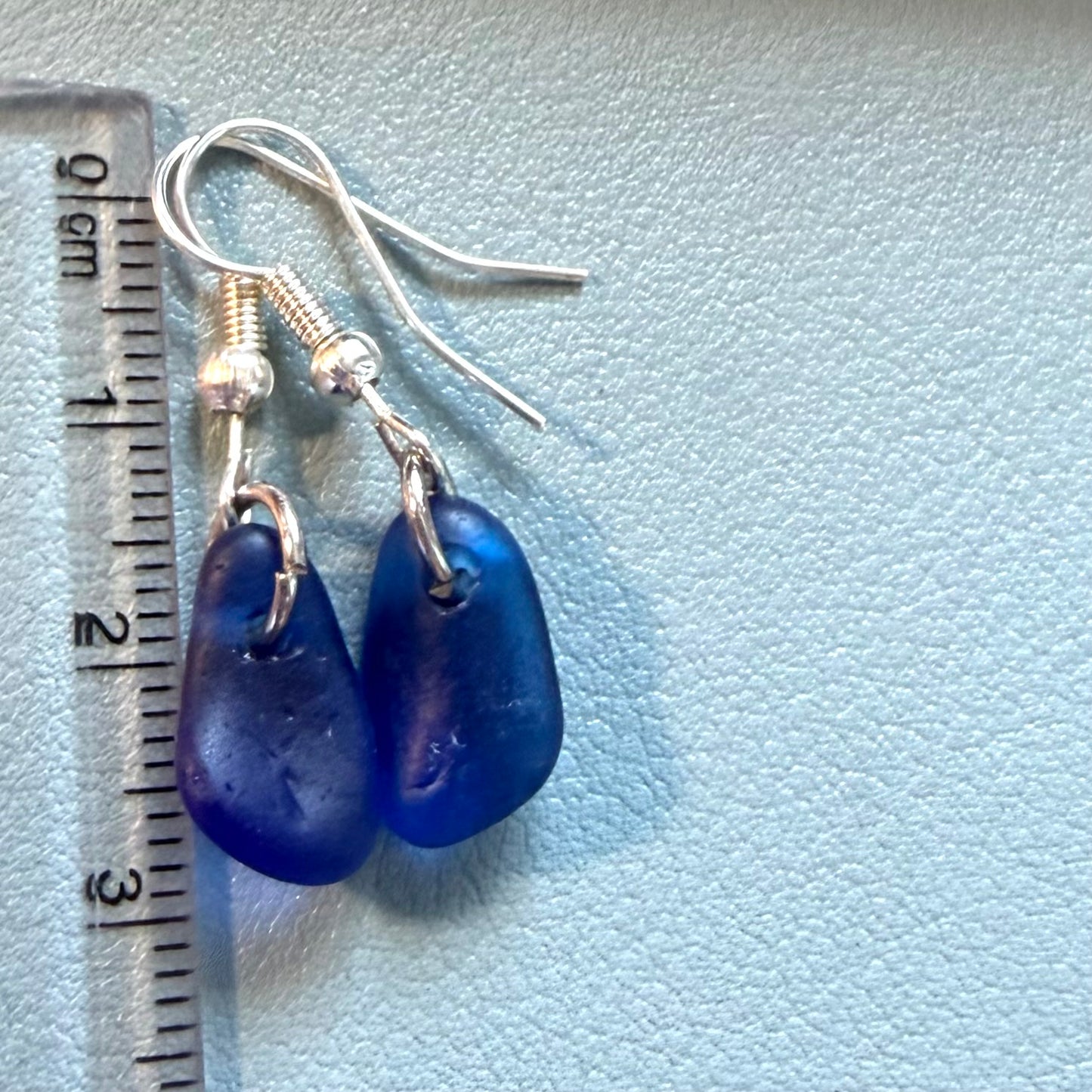 Statement Seaham Sea Glass and Glass Pearl Earrings