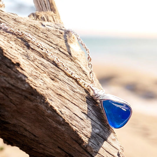 Kent Blue Sea Glass Pendant