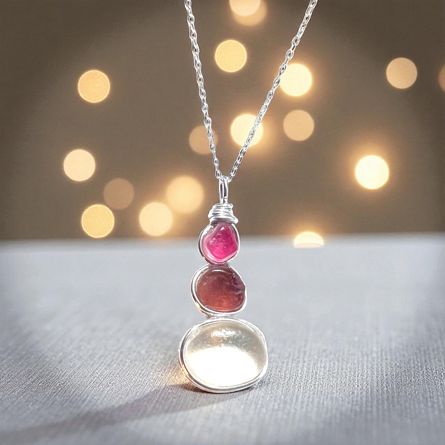 Three Piece Seaham Sea Glass Pendant