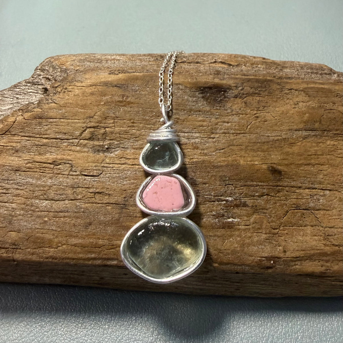 Three Piece Seaham Sea Glass Pendant