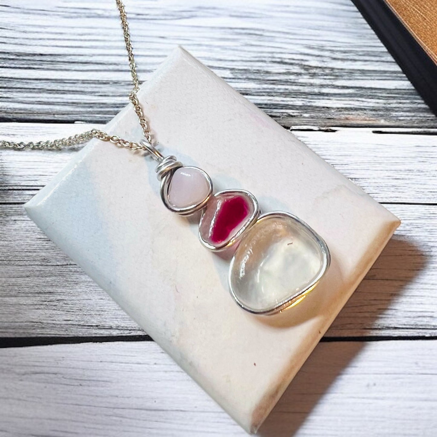 Three Piece Seaham Sea Glass Pendant