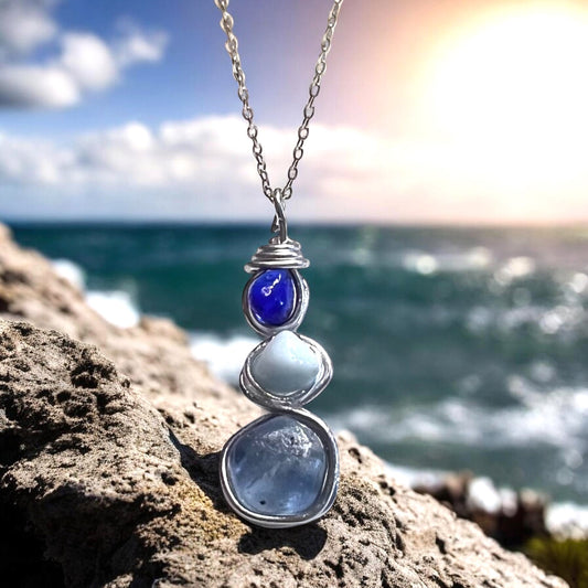 Three Piece Seaham Sea Glass Pendant