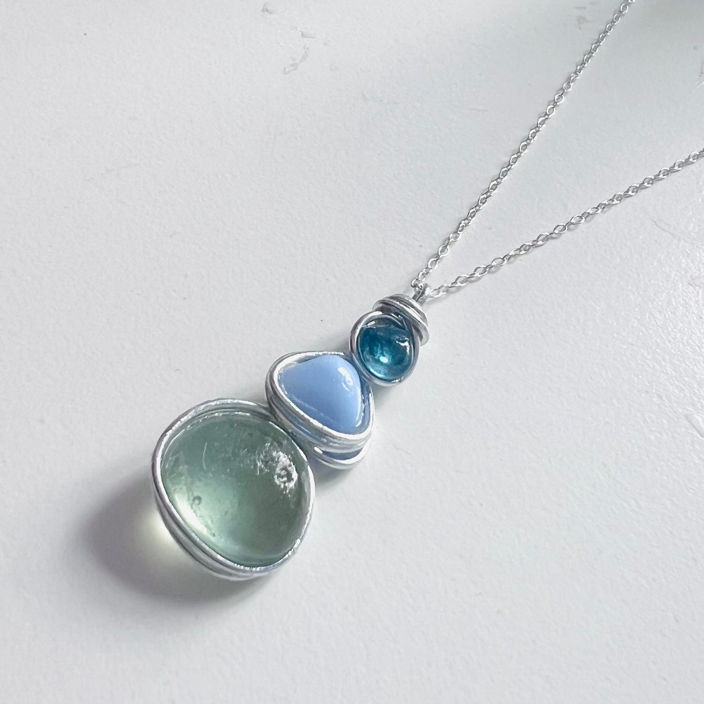 Three Piece Seaham Sea Glass Pendant