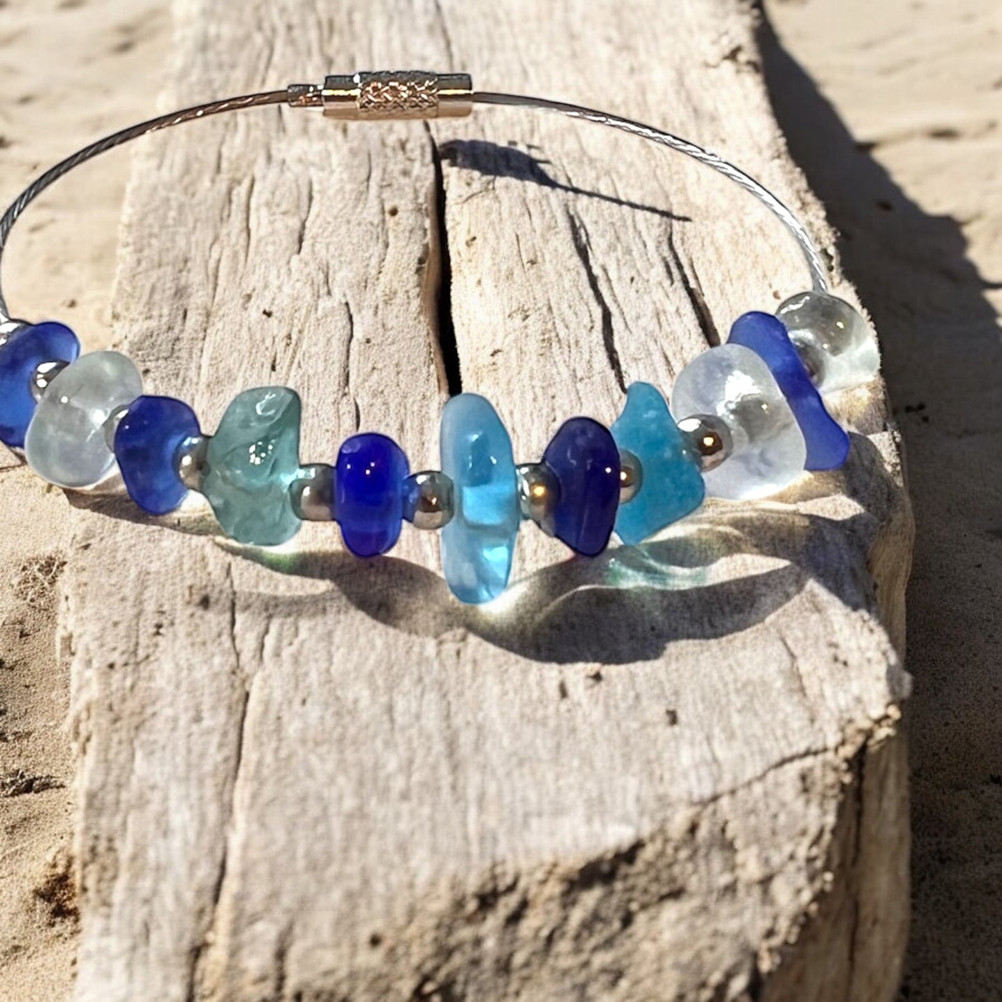 Sea Glass Blues Bangle