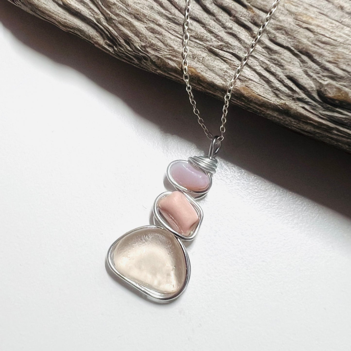 Three Piece Seaham Sea Glass Pendant