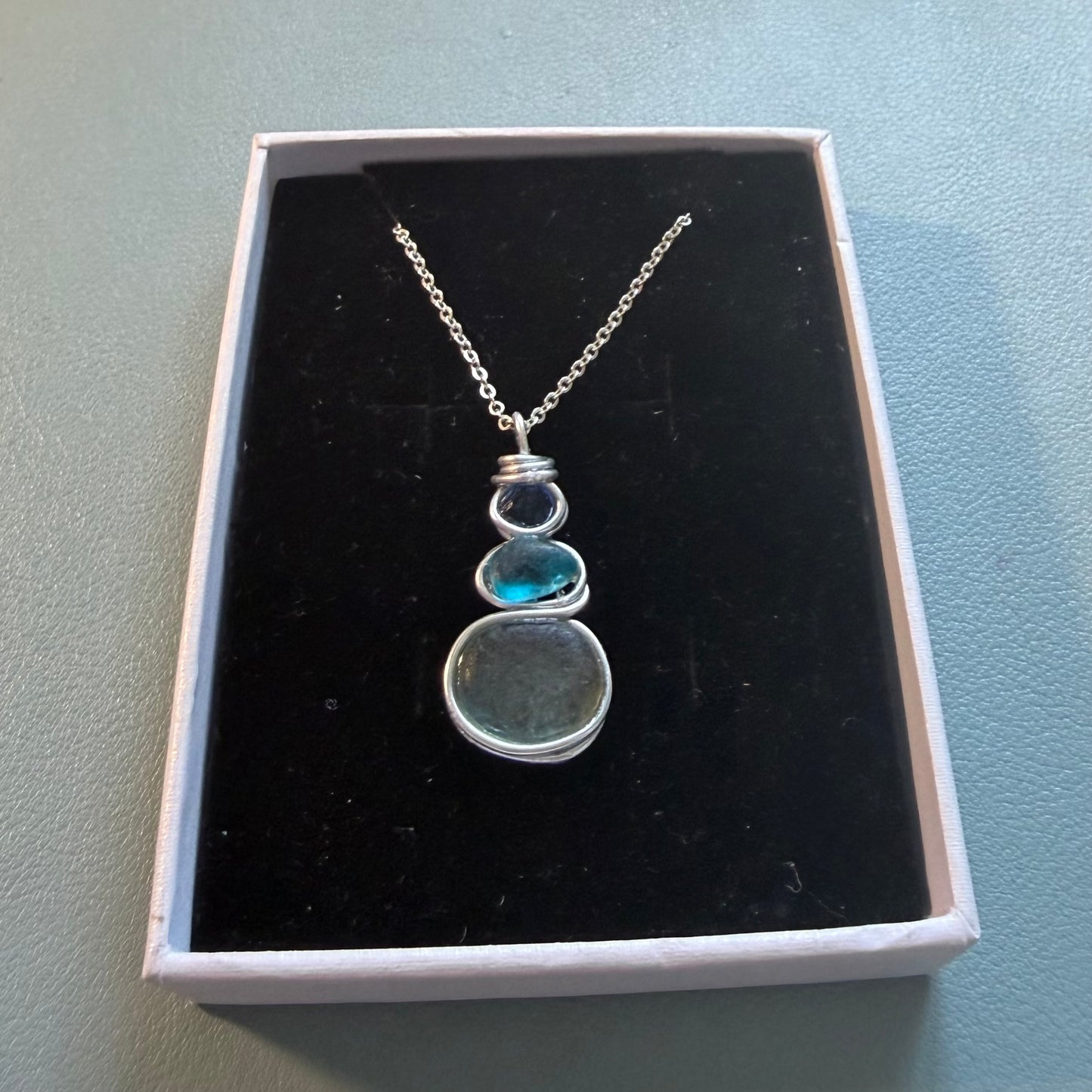 Three Piece Seaham Sea Glass Pendant