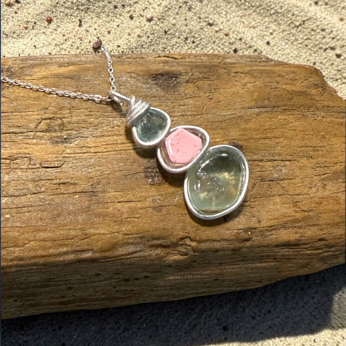 Three Piece Seaham Sea Glass Pendant
