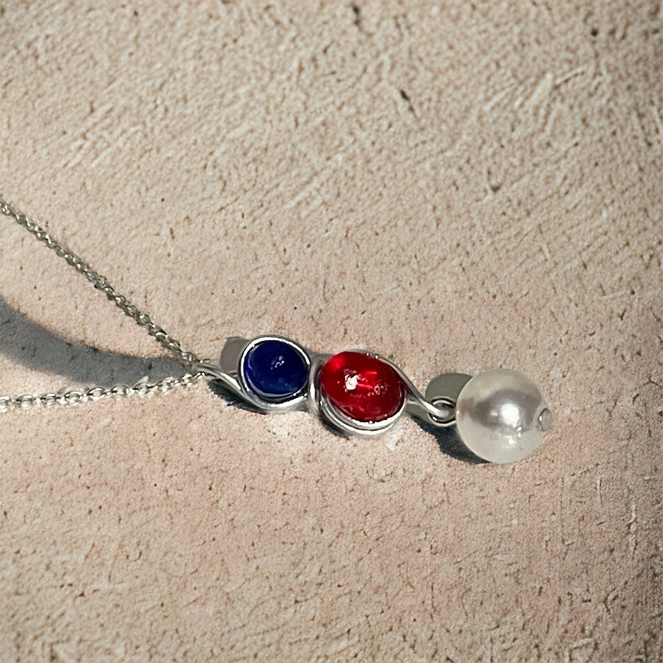 Seaham Sea Glass & Glass Pearl Pendant