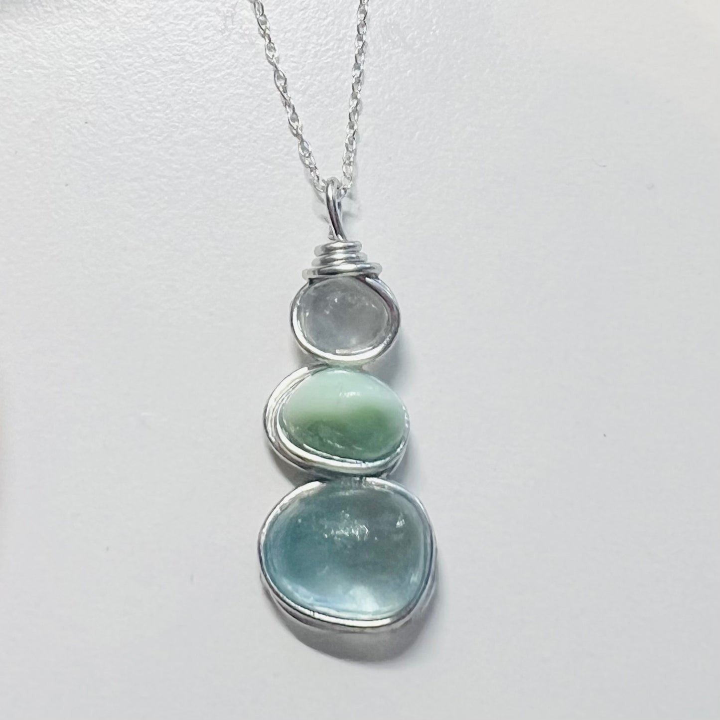 Three Piece Seaham Sea Glass Pendant