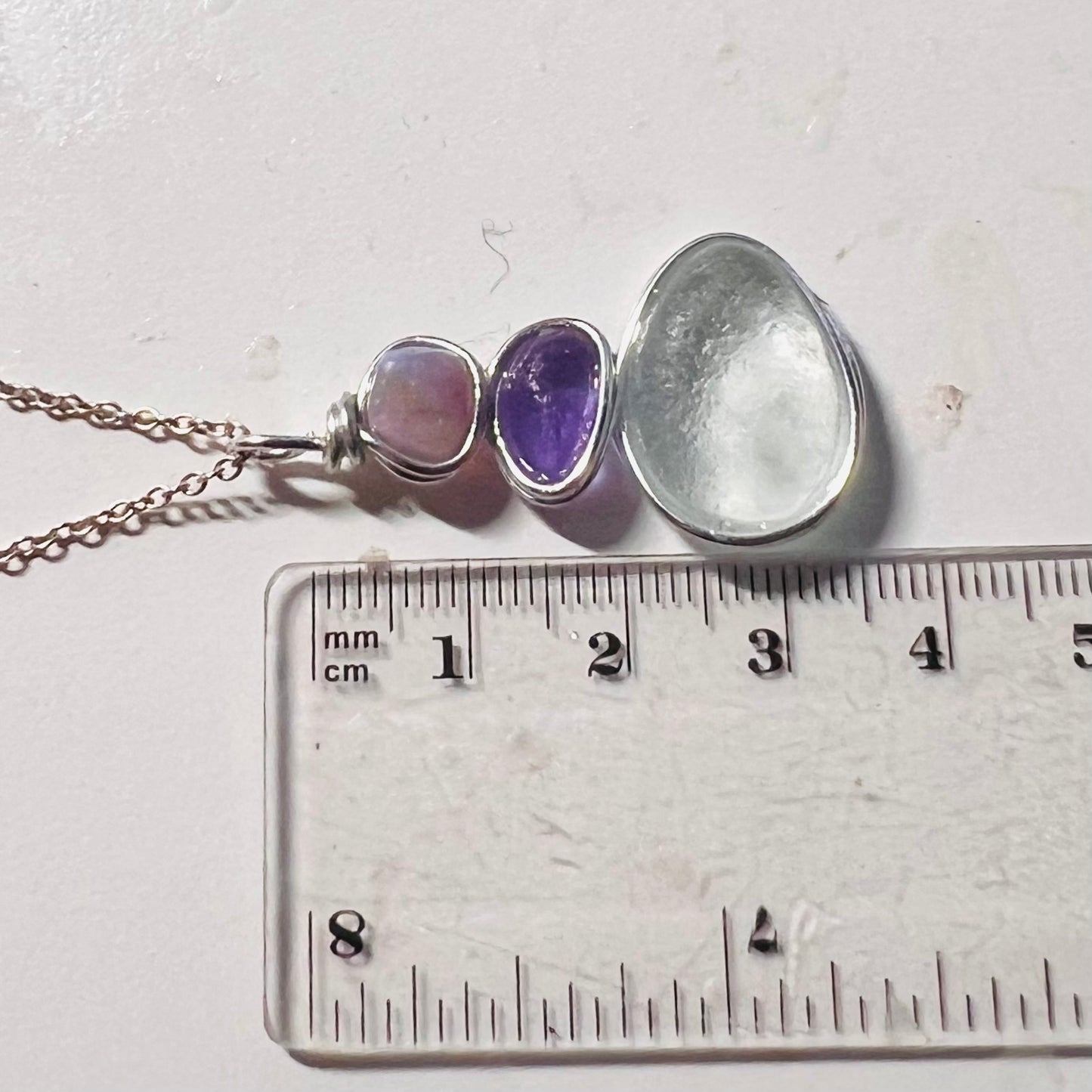 Rare Shades Three Piece Seaham Sea Glass Pendant