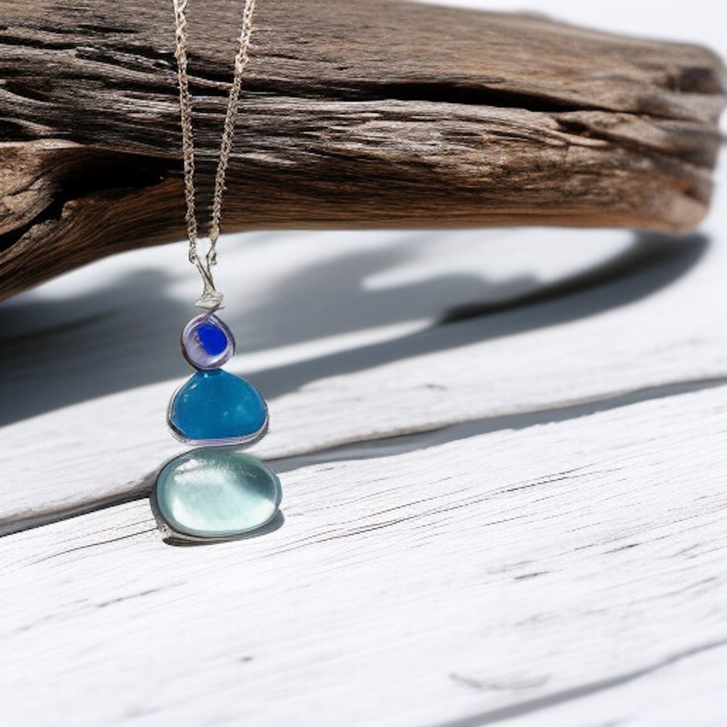 Three Piece Seaham Sea Glass Pendant