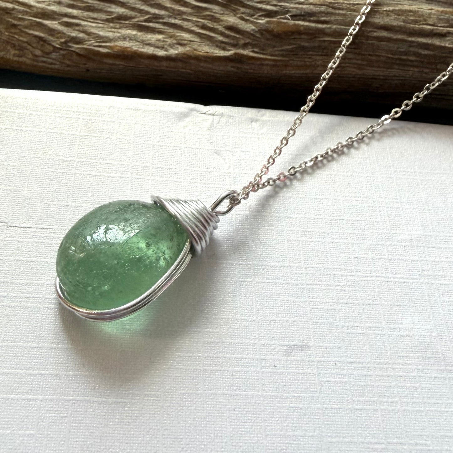 Scottish Highlands Aqua Chunky Pendant