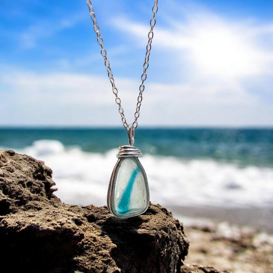 Striking Seaham Sea Glass Multi Pendant