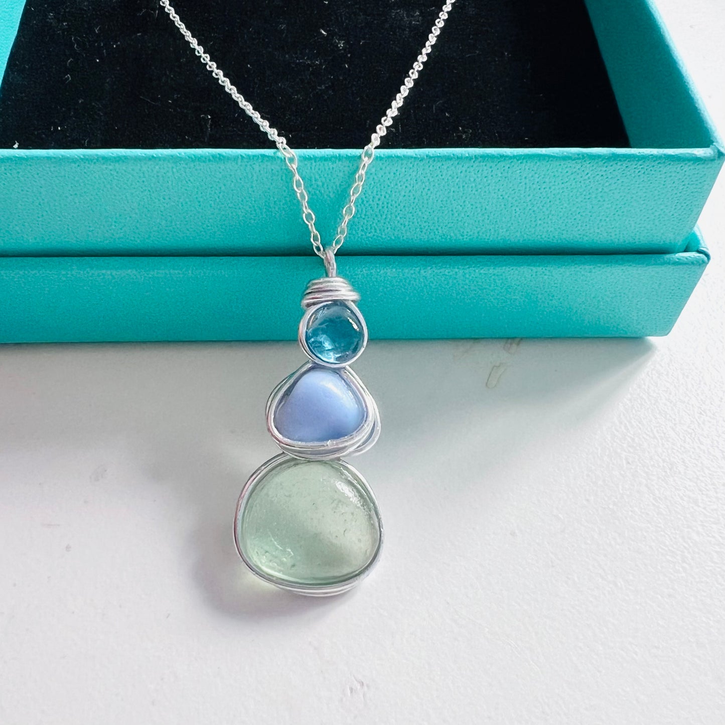 Three Piece Seaham Sea Glass Pendant